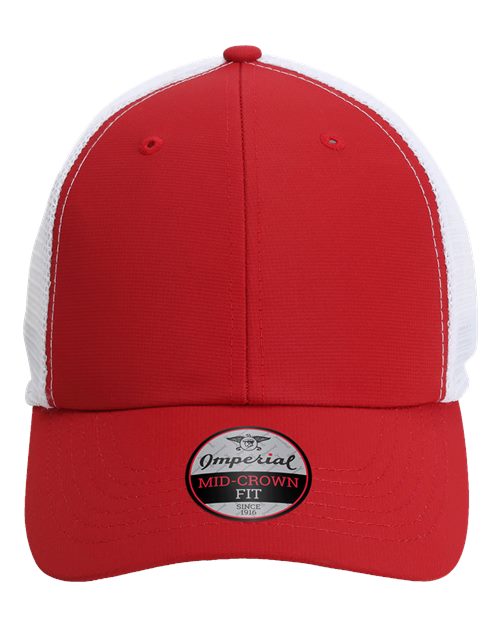 Imperial X210SM The Original Sport Mesh Cap - Cardinal/ White - front