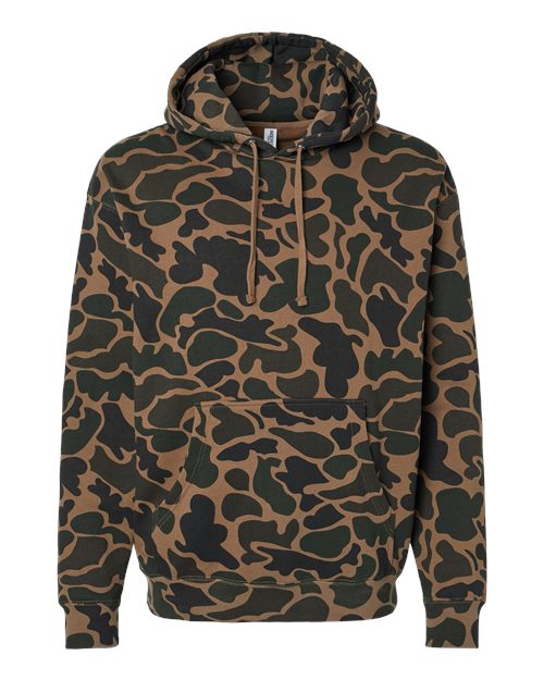 Independent Trading Co. IND4000 Heavyweight Hooded Sweatshirt - Duck Camo - flat front