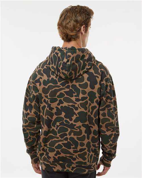 Independent Trading Co. IND4000 Heavyweight Hooded Sweatshirt - Duck Camo - model back