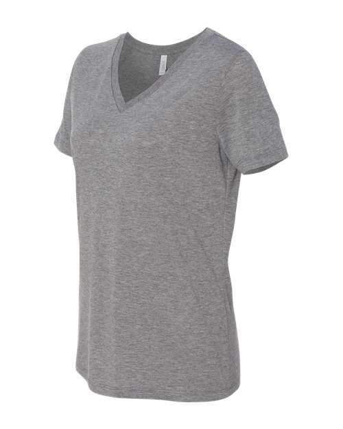 BELLA + CANVAS 6415 Women's Relaxed Triblend V-Neck Tee - Grey Triblend - side
