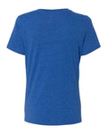 BELLA + CANVAS 6415 Women's Relaxed Triblend V-Neck Tee - True Royal Triblend - back