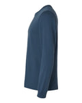 Bella+Canvas 3501 Unisex Jersey Long Sleeve Tee - Vintage Navy - side