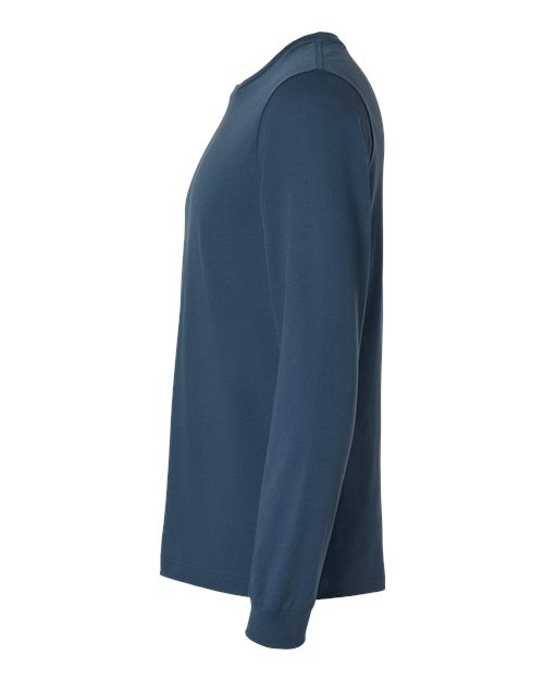 Bella+Canvas 3501 Unisex Jersey Long Sleeve Tee - Vintage Navy - side