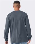 Bella+Canvas 3501 Unisex Jersey Long Sleeve Tee - Vintage Navy - model back