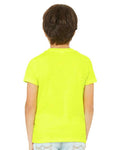 BELLA + CANVAS 3001YCVC Youth CVC Jersey Tee - Neon Yellow - model back