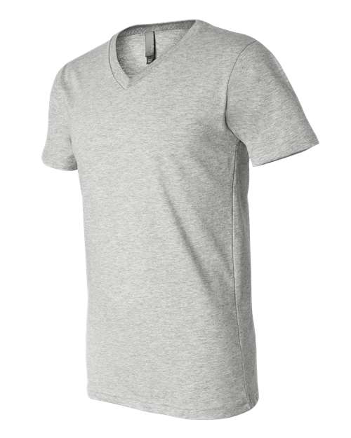 BELLA + CANVAS 3005CVC Unisex Heather CVC V-Neck Tee - Athletic Heather - side