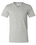 BELLA + CANVAS 3005CVC Unisex Heather CVC V-Neck Tee - Athletic Heather - front