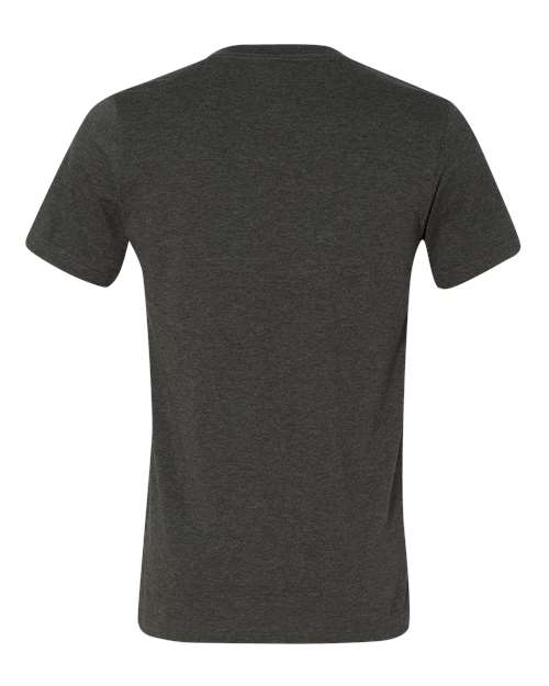 BELLA + CANVAS 3005CVC Unisex Heather CVC V-Neck Tee - Dark Grey Heather - back