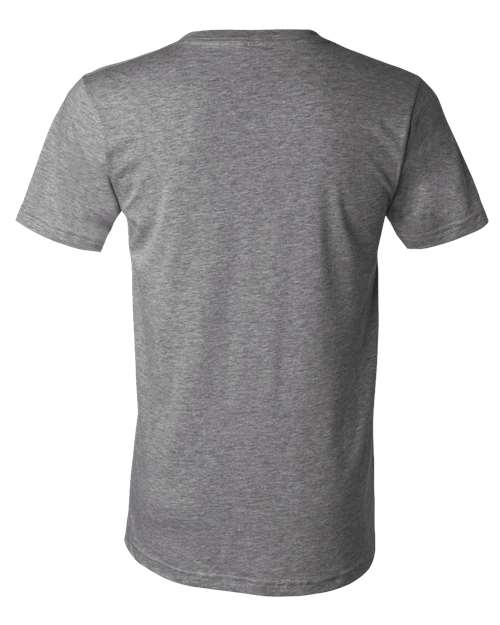 BELLA + CANVAS 3005CVC Unisex Heather CVC V-Neck Tee - Deep Heather - back