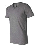 BELLA + CANVAS 3005CVC Unisex Heather CVC V-Neck Tee - Deep Heather - side