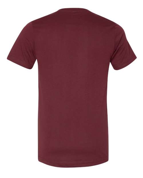 BELLA + CANVAS 3005CVC Unisex Heather CVC V-Neck Tee - Heather Cardinal - back