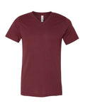 BELLA + CANVAS 3005CVC Unisex Heather CVC V-Neck Tee - Heather Cardinal - front