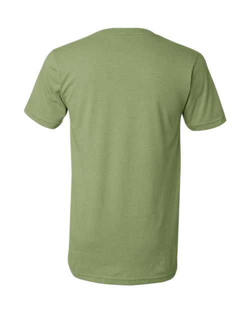 BELLA + CANVAS 3005CVC Unisex Heather CVC V-Neck Tee - Heather Green - back