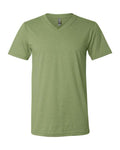 BELLA + CANVAS 3005CVC Unisex Heather CVC V-Neck Tee - Heather Green - front