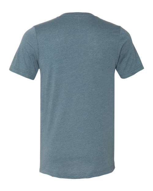 BELLA + CANVAS 3005CVC Unisex Heather CVC V-Neck Tee - Heather Slate - back