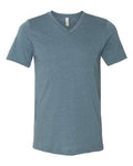 BELLA + CANVAS 3005CVC Unisex Heather CVC V-Neck Tee - Heather Slate - front