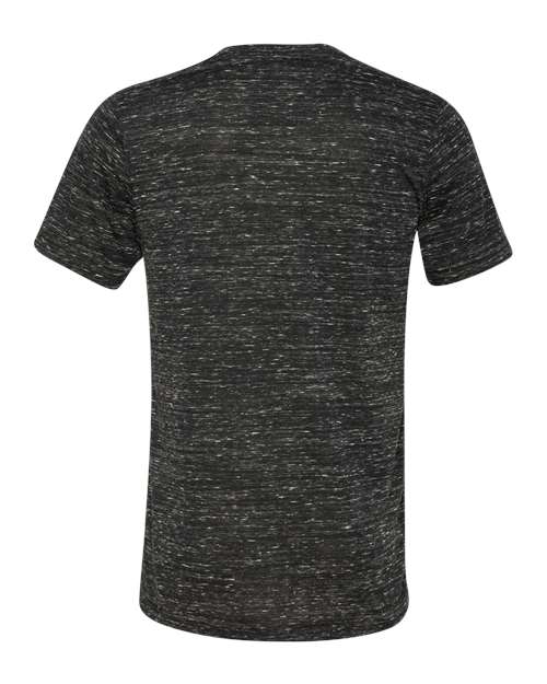 BELLA + CANVAS 3655 Unisex Textured Jersey V-Neck Tee - Black Marble - back