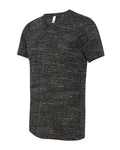BELLA + CANVAS 3655 Unisex Textured Jersey V-Neck Tee - Black Marble - side