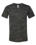 BELLA + CANVAS 3655 Unisex Textured Jersey V-Neck Tee - Black Marble - front