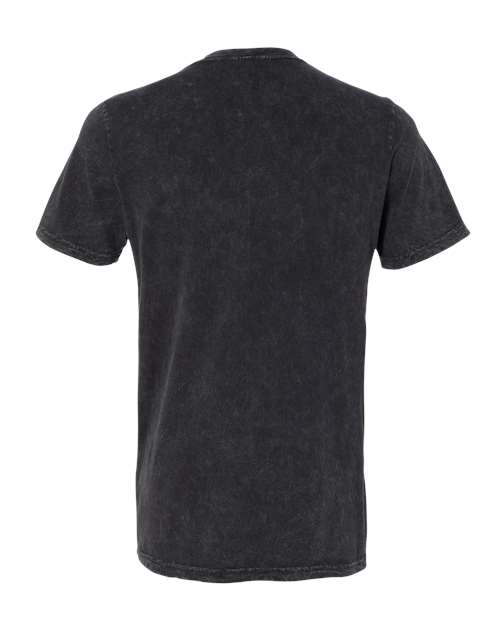 BELLA + CANVAS 3655 Unisex Textured Jersey V-Neck Tee - Black Mineral Wash - back