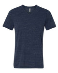 BELLA + CANVAS 3655 Unisex Textured Jersey V-Neck Tee - Navy Marble - front