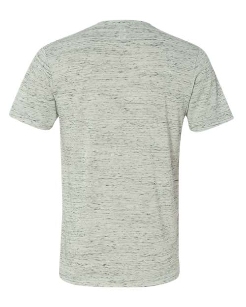 BELLA + CANVAS 3655 Unisex Textured Jersey V-Neck Tee - White Marble - back