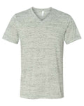 BELLA + CANVAS 3655 Unisex Textured Jersey V-Neck Tee - White Marble - front