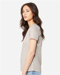 BELLA + CANVAS 6405CVC Women's Relaxed Heather CVC V-Neck Tee - Heather Dust - model side