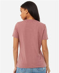 BELLA + CANVAS 6405CVC Women's Relaxed Heather CVC V-Neck Tee - Heather Mauve - model back