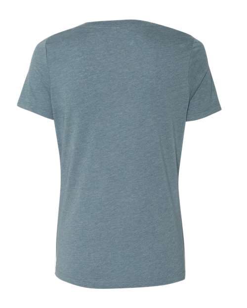 BELLA + CANVAS 6405CVC Women's Relaxed Heather CVC V-Neck Tee - Heather Slate - back