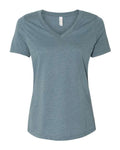 BELLA + CANVAS 6405CVC Women's Relaxed Heather CVC V-Neck Tee - Heather Slate - front