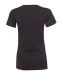 BELLA + CANVAS 6415 Women's Relaxed Triblend V-Neck Tee - Charcoal Black Triblend - back