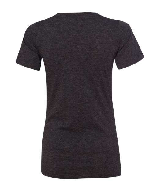 BELLA + CANVAS 6415 Women's Relaxed Triblend V-Neck Tee - Charcoal Black Triblend - back