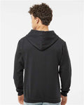 Tultex 331 Unisex Full-Zip Hooded Sweatshirt - Black - model back