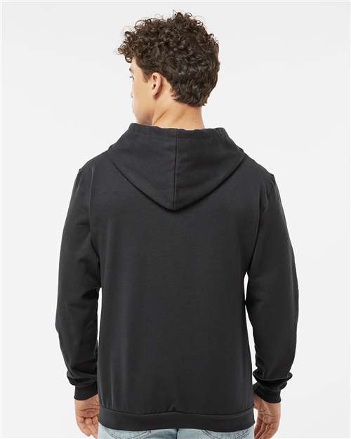 Tultex 331 Unisex Full-Zip Hooded Sweatshirt - Black - model back
