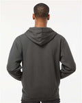 Tultex 331 Unisex Full-Zip Hooded Sweatshirt - Charcoal - model back