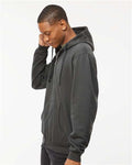 Tultex 331 Unisex Full-Zip Hooded Sweatshirt - Charcoal - model side