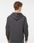 Tultex 331 Unisex Full-Zip Hooded Sweatshirt - Heather Charcoal - model back