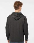 Tultex 331 Unisex Full-Zip Hooded Sweatshirt - Heather Graphite - model back