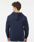 Tultex 331 Unisex Full-Zip Hooded Sweatshirt - Navy - model back