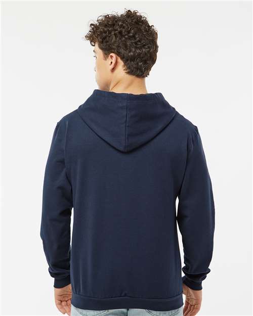 Tultex 331 Unisex Full-Zip Hooded Sweatshirt - Navy - model back