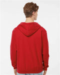 Tultex 331 Unisex Full-Zip Hooded Sweatshirt - Red - model back