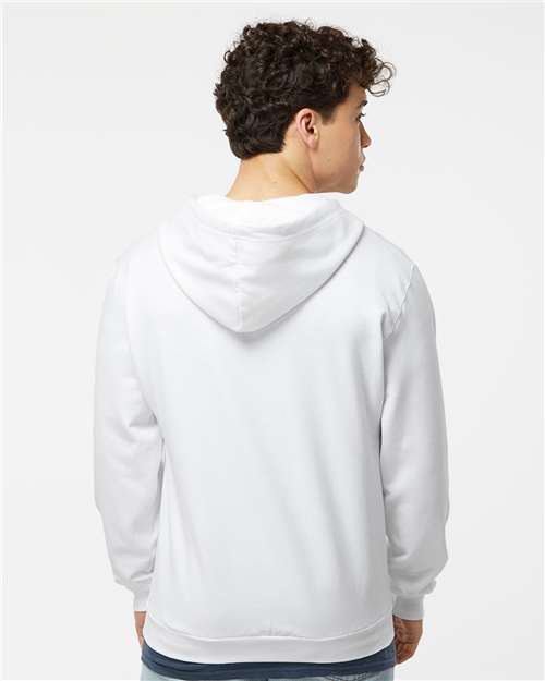 Tultex 331 Unisex Full-Zip Hooded Sweatshirt - White - model back