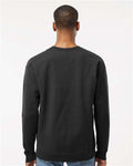 Tultex 340 Unisex Fleece Crewneck Sweatshirt - Black - model back
