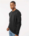 Tultex 340 Unisex Fleece Crewneck Sweatshirt - Black - model side