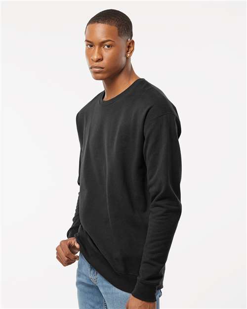Tultex 340 Unisex Fleece Crewneck Sweatshirt - Black - model side
