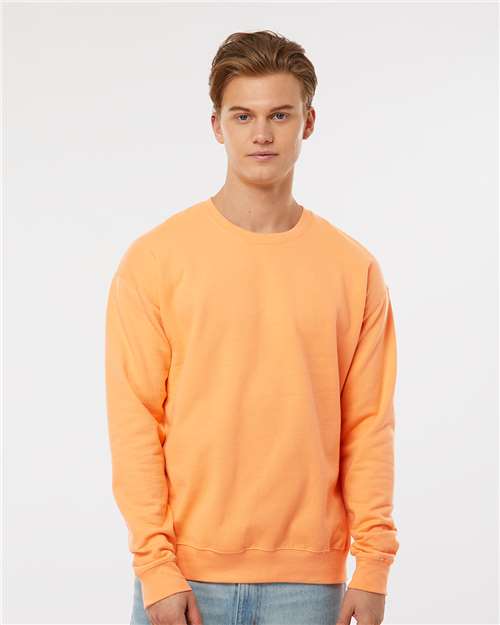Tultex 340 Unisex Fleece Crewneck Sweatshirt - Cantaloupe - model front