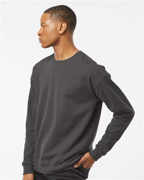 Tultex 340 Unisex Fleece Crewneck Sweatshirt - Charcoal - model side