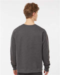 Tultex 340 Unisex Fleece Crewneck Sweatshirt - Heather Charcoal - model back