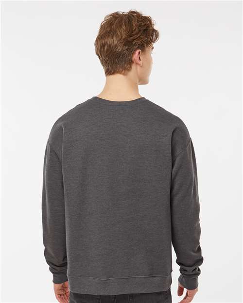 Tultex 340 Unisex Fleece Crewneck Sweatshirt - Heather Charcoal - model back